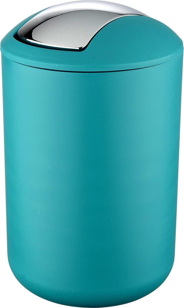 WENKO Schwingdeckel Eimer Brasil 6,5 L Petrol Müll Kosmetik Produktbild 