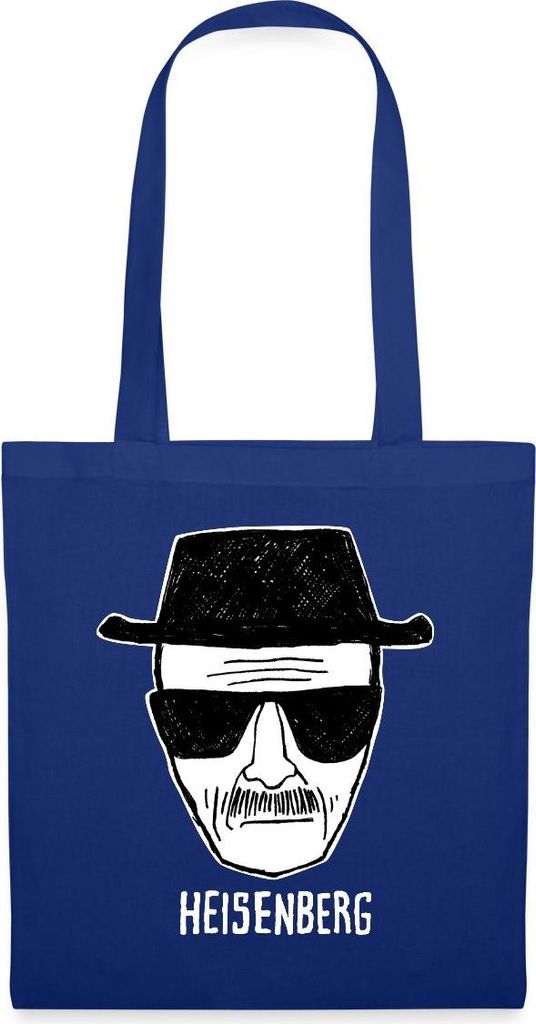 Spreadshirt Breaking Bad Heisenberg Skizze Zeichnung Stoffbeutel, One size, Royalblau