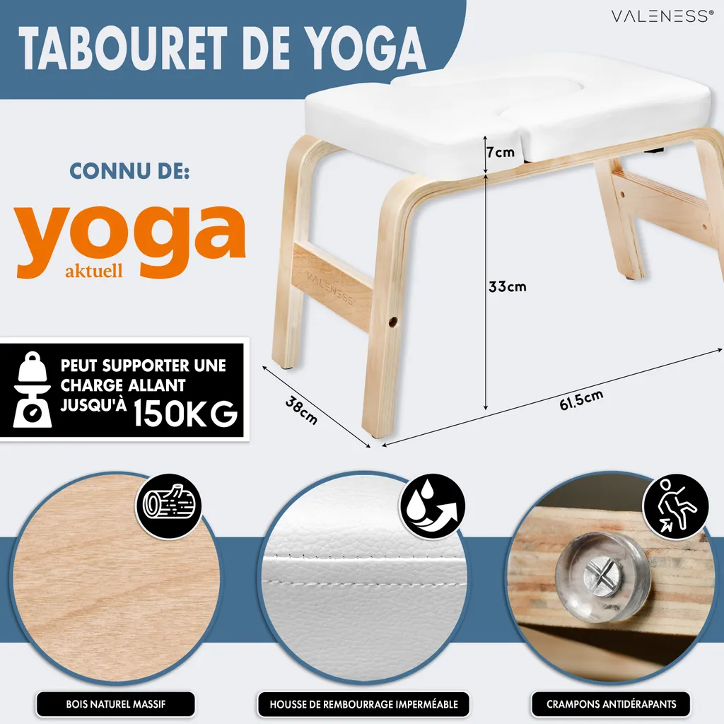 Tabouret pour le poirier sans douleur cervicale - Banc de yoga - 2