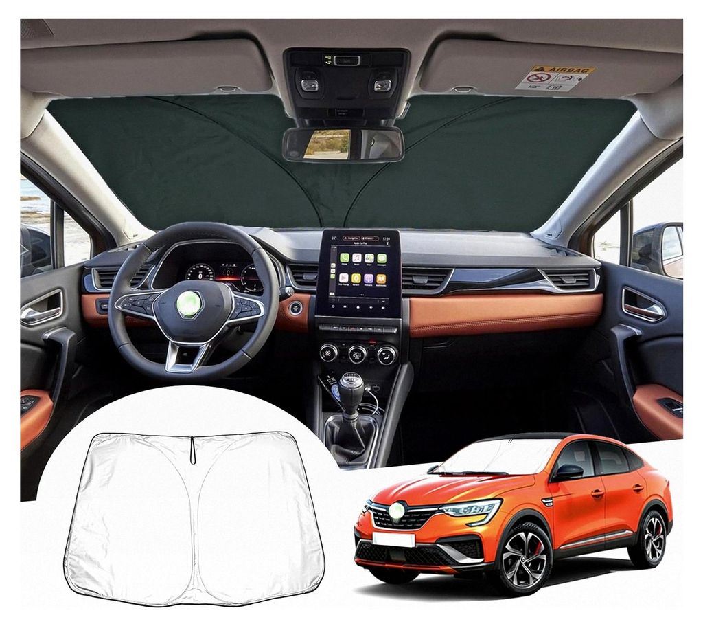 Sonnenschutz für Renault Arkana 2021-2025 Frontscheibe Innen, Arkana RS Line/E-Tech Hybrid Windschutzscheibe Sonnenblende, UV-Schutz