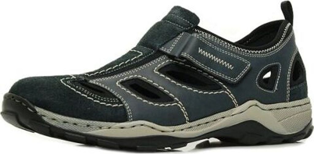 Rieker Herren Klett Halbschuh durchbrochen dunkelblau 44 Produktbild 6