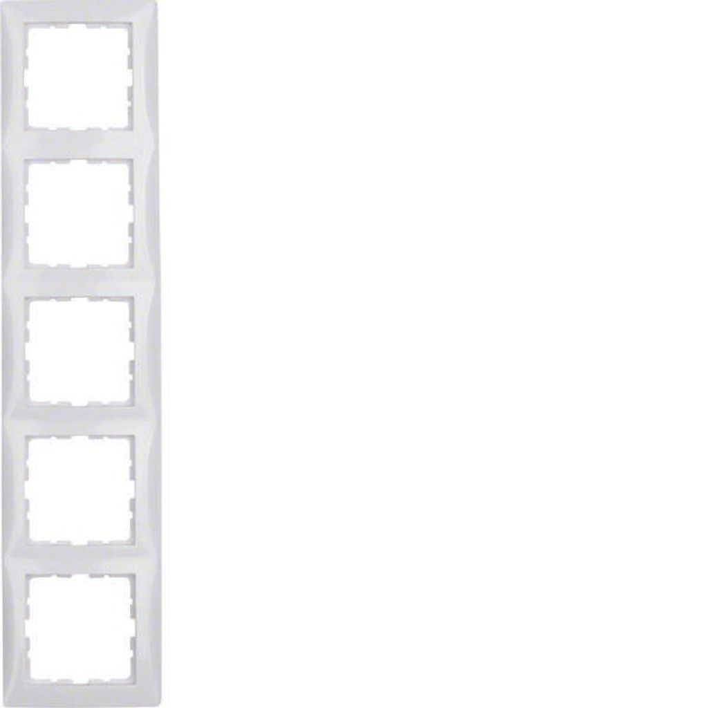Telaio 5gang, S.1, bianco polare lucido Berker 5310158989 Immagine del prodotto 
