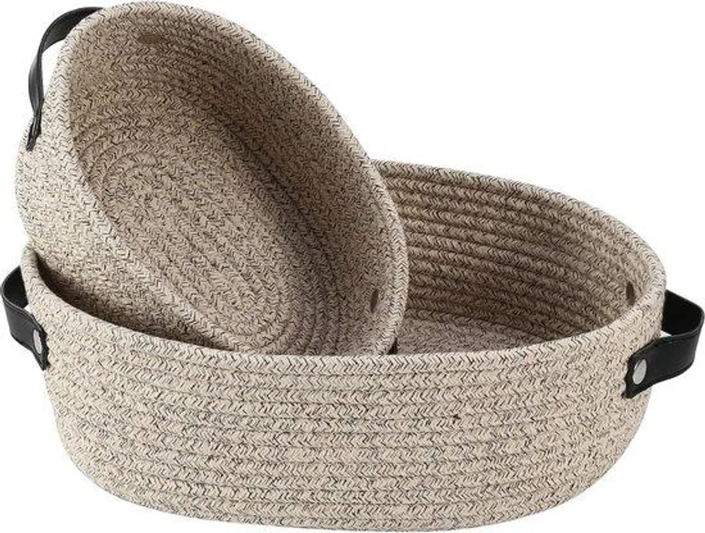 Petit panier tissé avec poignées paniers en corde pour chambre