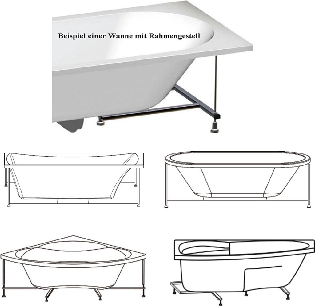 Rahmengestell zu Badewanne Andra R 180