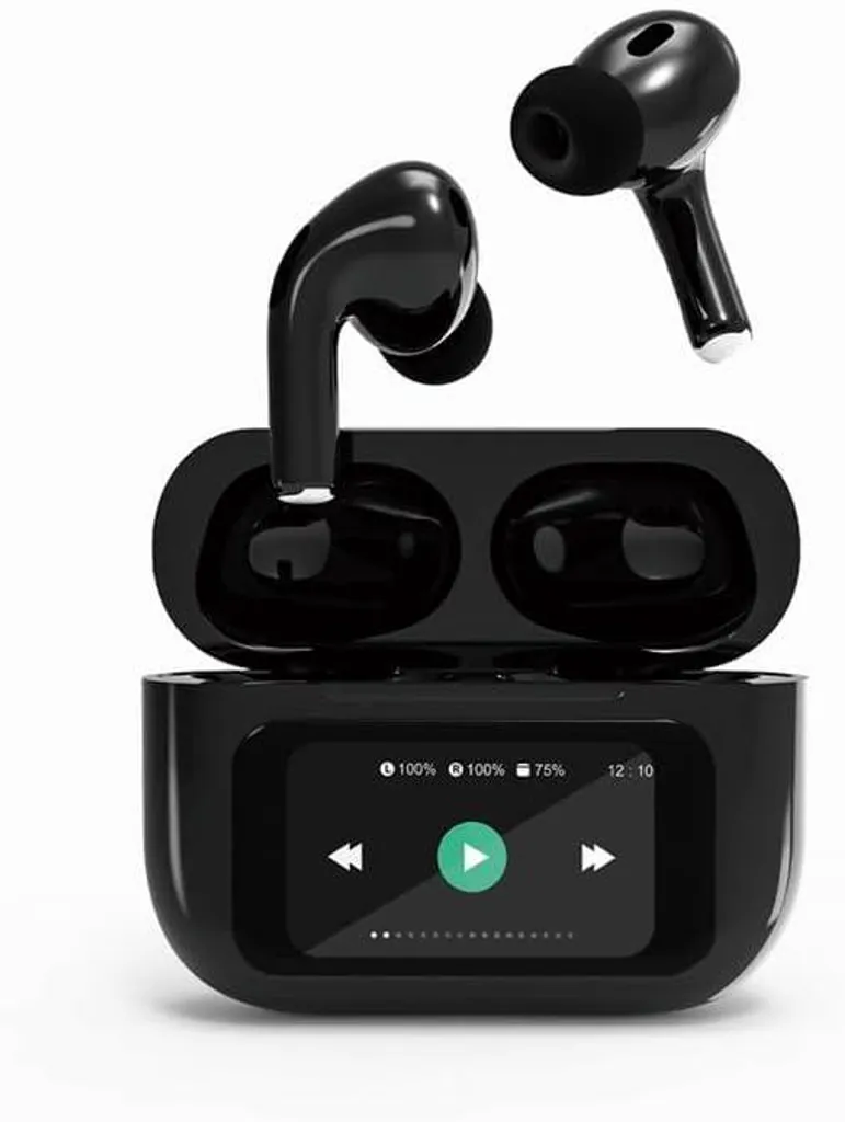 In-Ears mit LCD-Anzeige und Active Noise Cancelling, Kabellose Ohrhörer für Musik und Freisprechanrufe, kompatibel mit Smartphones, Tablets und mehr