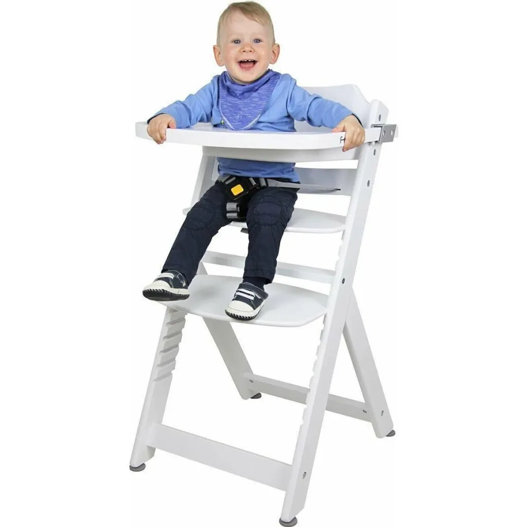 Chaise en bois Moon blanc avec dossier ergonomique pour salon et cuisine