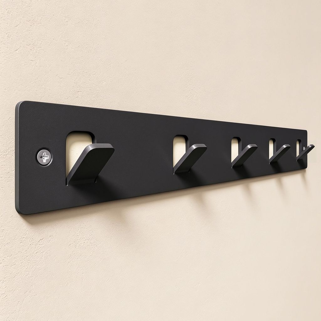 doporro Garderobenleiste mit 5 Haken, Wandgarderobe mit Produktbild 