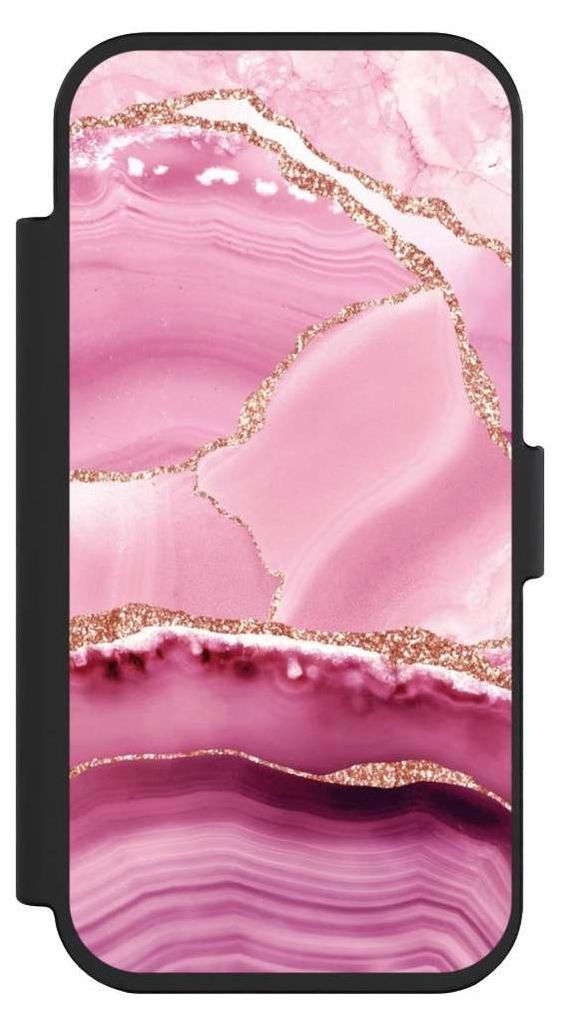 NIVOCASE Klapphülle für Apple iPhone Air Handyhülle aus Kunst Leder NIVOflip schwarz Glitzer Look Marmor Meerjungfrau