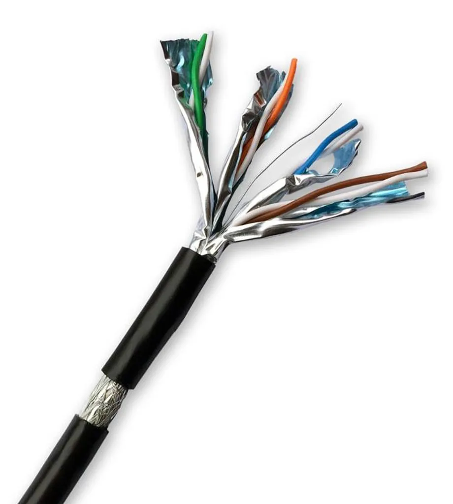 Câble réseau DATACOM S/FTP CAT7 PE Fca 100m - Bobine de cuivre blindé noir