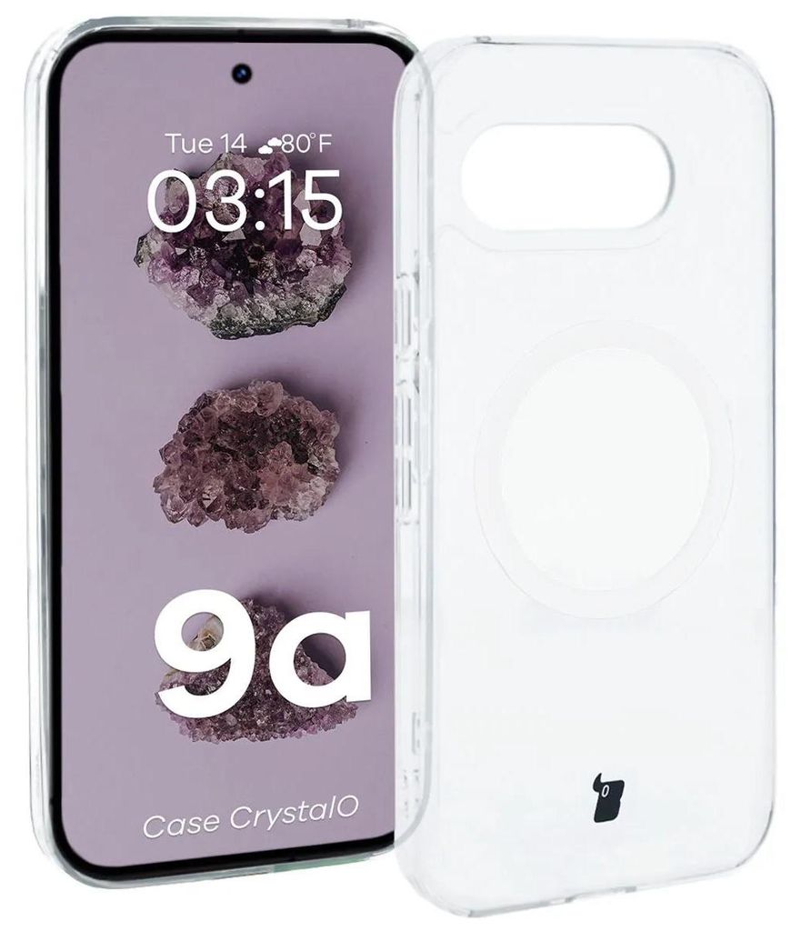 Bizon Case CrystalO Google Pixel 9a klar