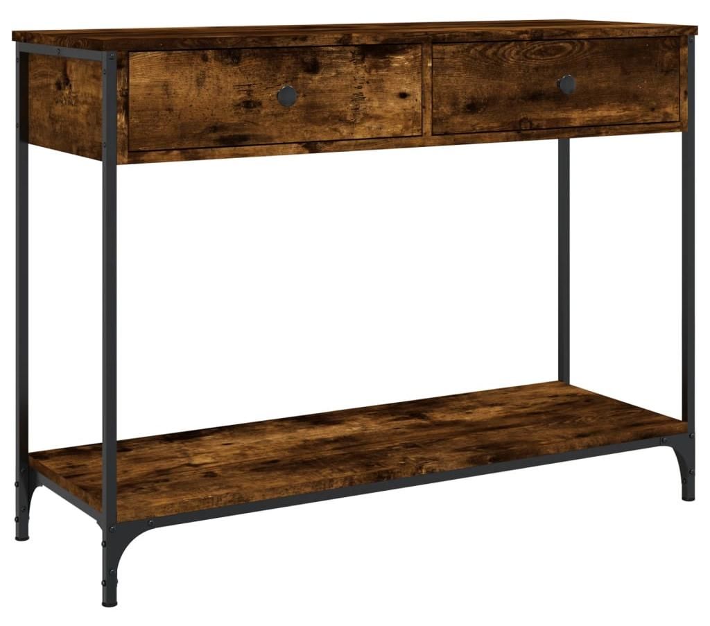 vidaXL Konsolentisch Räuchereiche 100x34,5x75 cm Holzwerkstoff