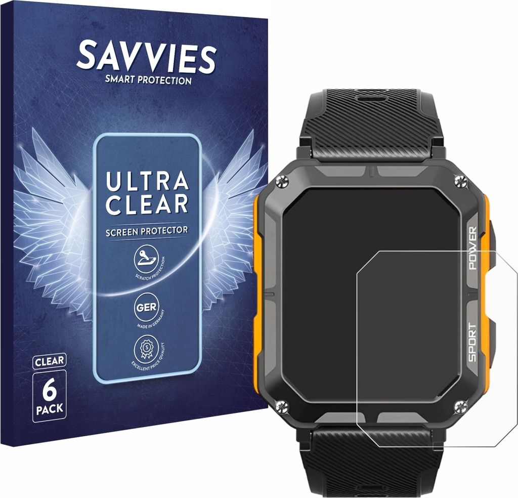 6x Für Njord Gear The Indestructible Smartwatch Schutzfolie Produktbild 