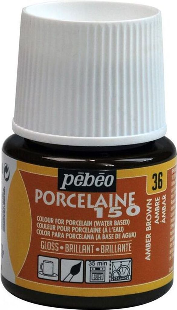 Pebeo Porcelaine 150, 45 ml, 36 Bernsteinbraun Produktbild 