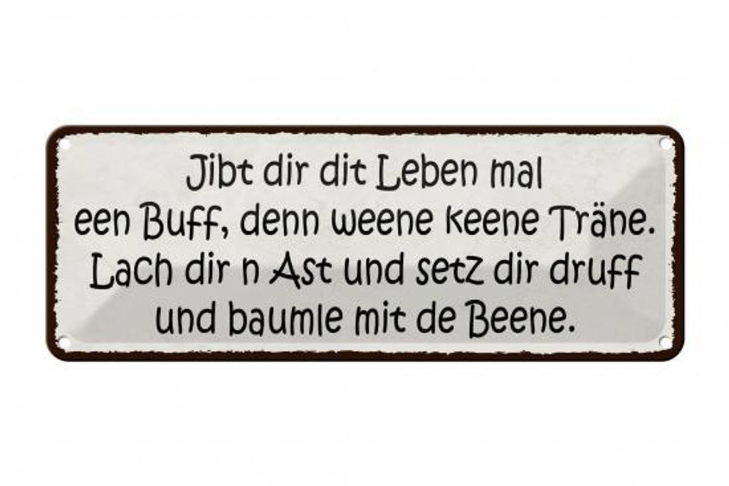 Blechschild Spruch 27x10 cm jibt dir dit Kaufland.de