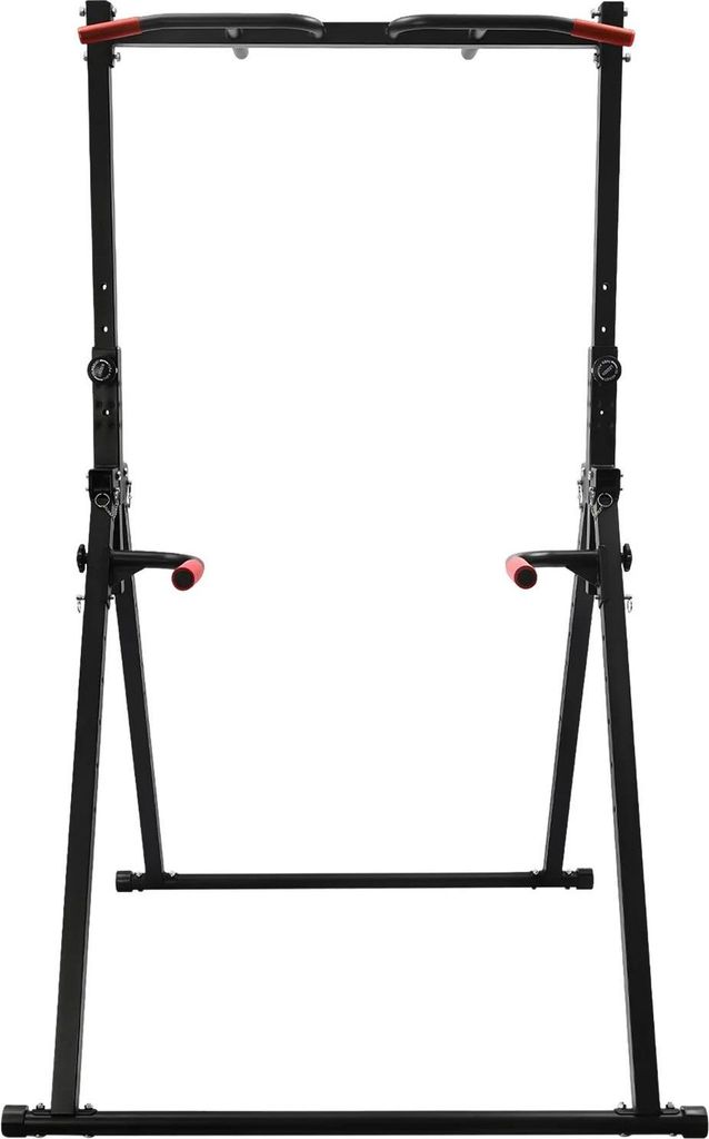 Klimmzugstange für Zuhause - Dreieckige Pull Up Station - Verstellbare Höhe - Rückentraining & Krafttraining - Heimfitness Gerät - Schwarz