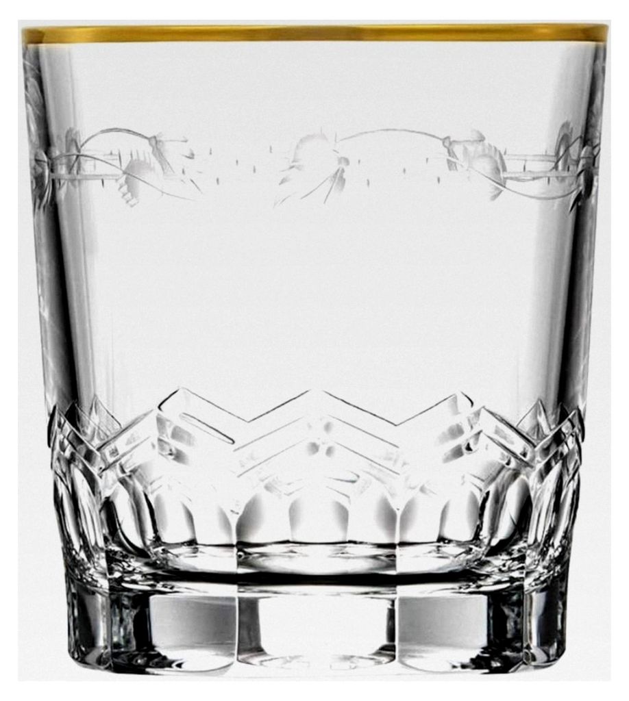 Whiskyglas Lilly Gold (9 cm) mit 24 Karat Goldrand