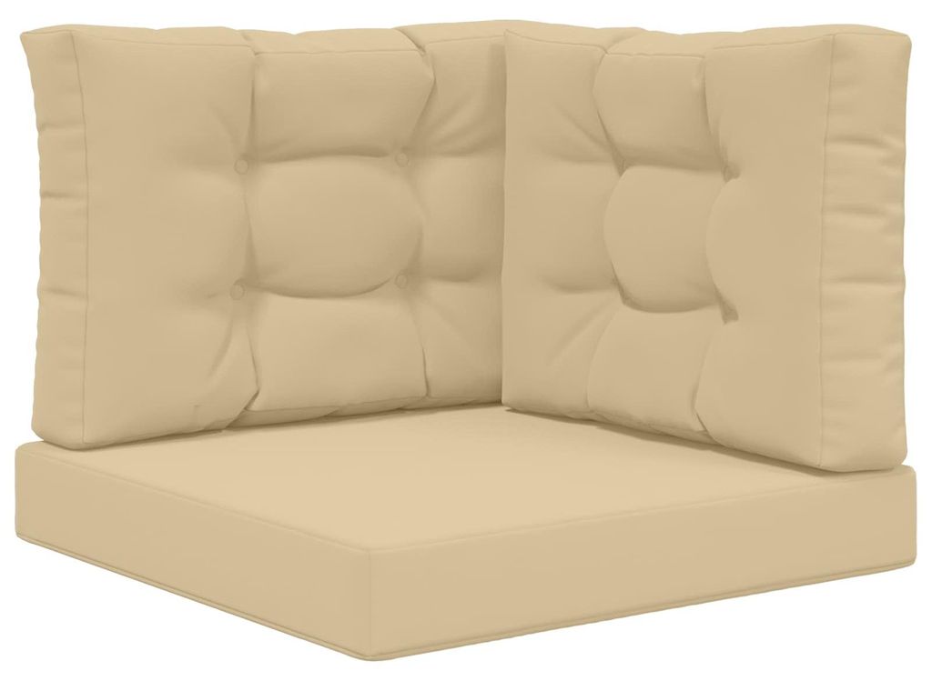 Hochwertigen Möbel Sofakissen für draußen modern - robust und langlebig - 3 pcs Beige Polyester - Gartenmöbelauflagen Stilvoll885970