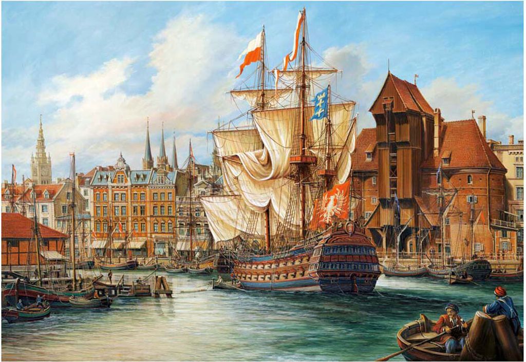 Castorland The Old Gdansk 1000 pcs, 1000 kusov, Lode, 9 rok Obrázok produktu 