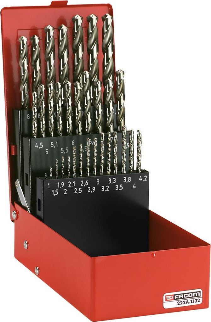 Facom Sortiment Gefraeste Bohrer Set, 32-tlg