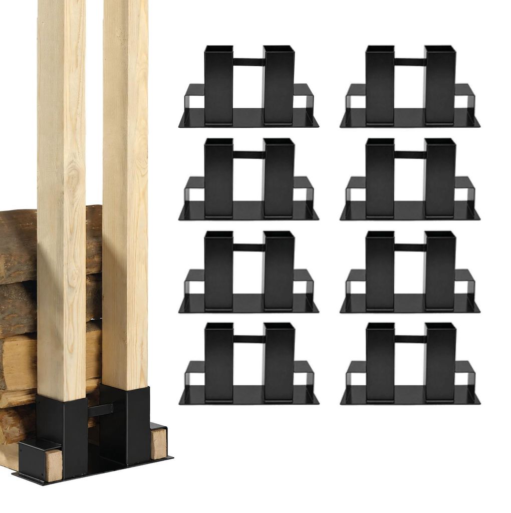 Holzstapelhilfe 8 Stk. Halterung 34 x 10 cm lackierter Produktbild 