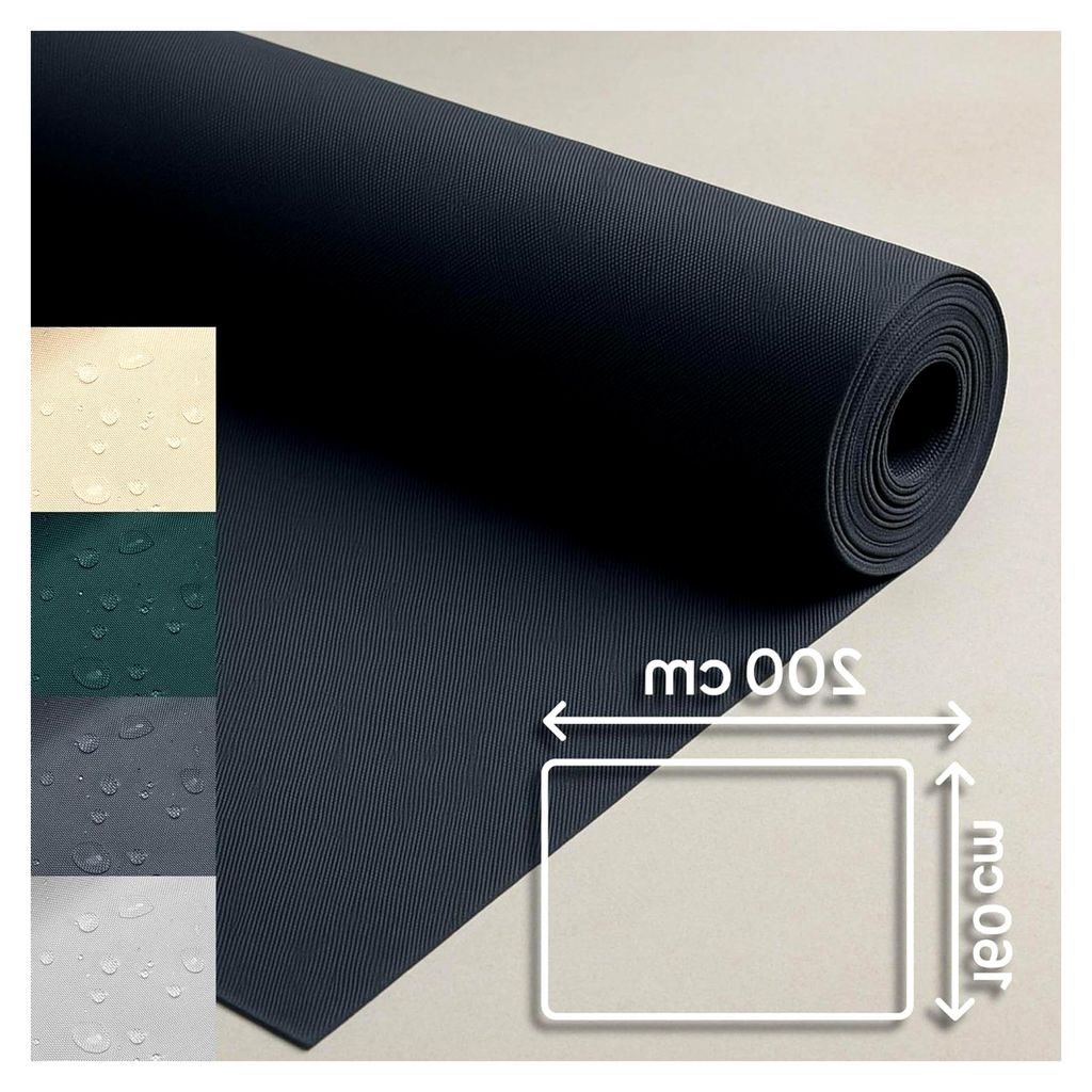 Wasserdichter Polyesterstoff Meterware 2 m x 160 cm - Markisenstoff, Canvas, Polsterstoff, Futterstoff, Segeltuch und Vorhangstoff Beige, -