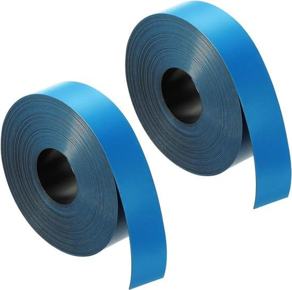 Bandes magnétiques bleues lot de 2 x 66m pour tableaux et loisirs