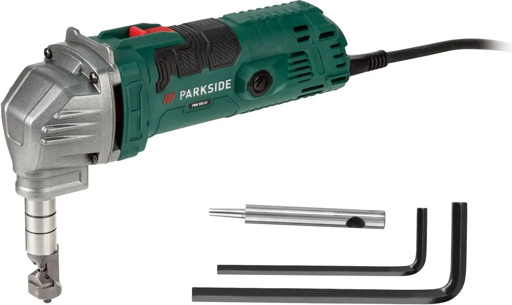 Outil de découpe pour tôle et profilés 550W spécial travaux toiture