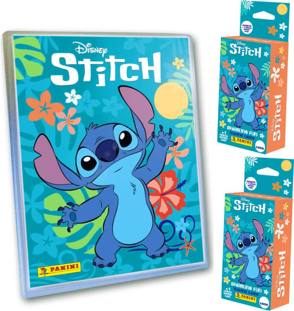 Stitch Karten - (2025) Stitch Trading Cards Sammelkarten - 1 Mappe + 2 Blister