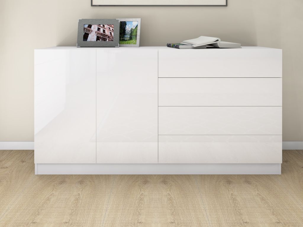 Kommode "Vaasa" 152cm, weißglänzend Kommoden Kaufland.de