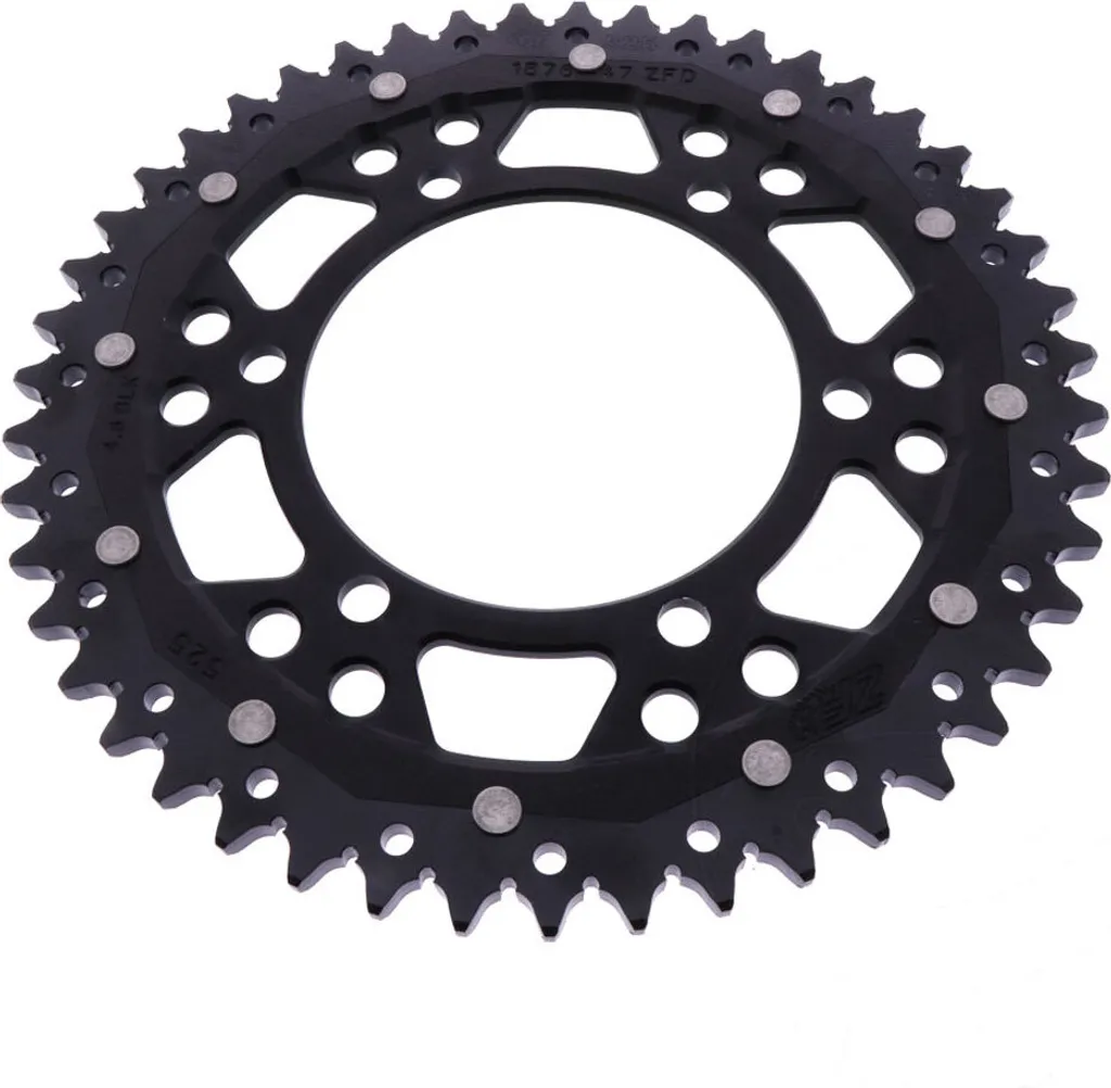 Couronne ZF Dual Noir Pas 525 - 47 Dents : Finis les Problèmes d'Usure