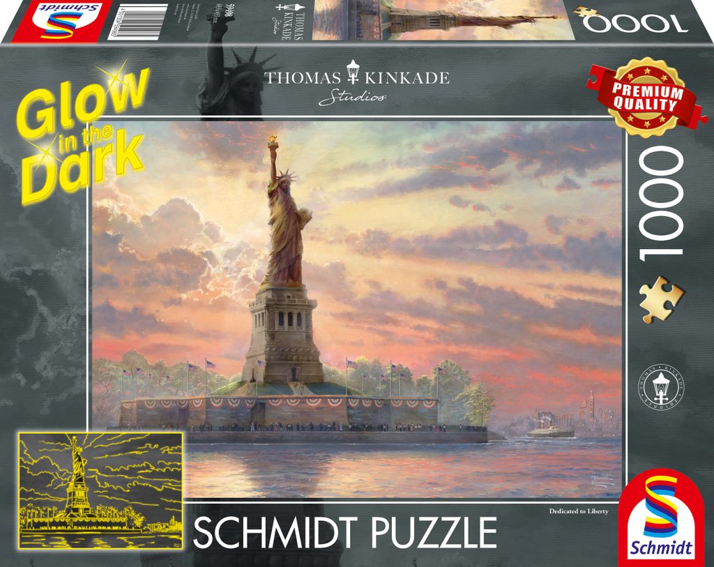 Thomas Kinkade - Freihheitsstatue in der Abenddämmerung - Produktbild 