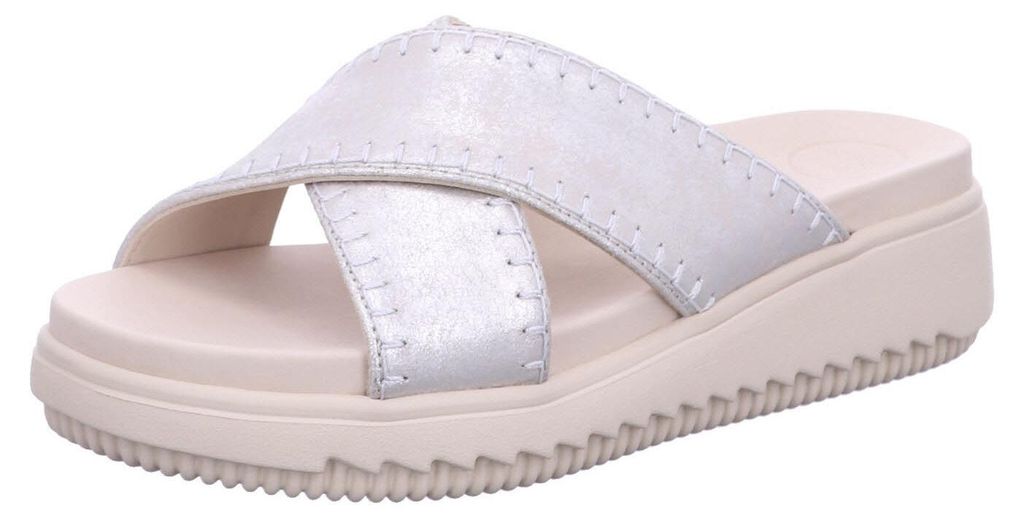 Paul Green Damen Pantolette 46807-3.5, 46807-4.5, 46807-5, 46807-5.5, 46807-6, 46807-6.5, 46807-7, 46807-7.5 PGR-6158 Platino 7.5