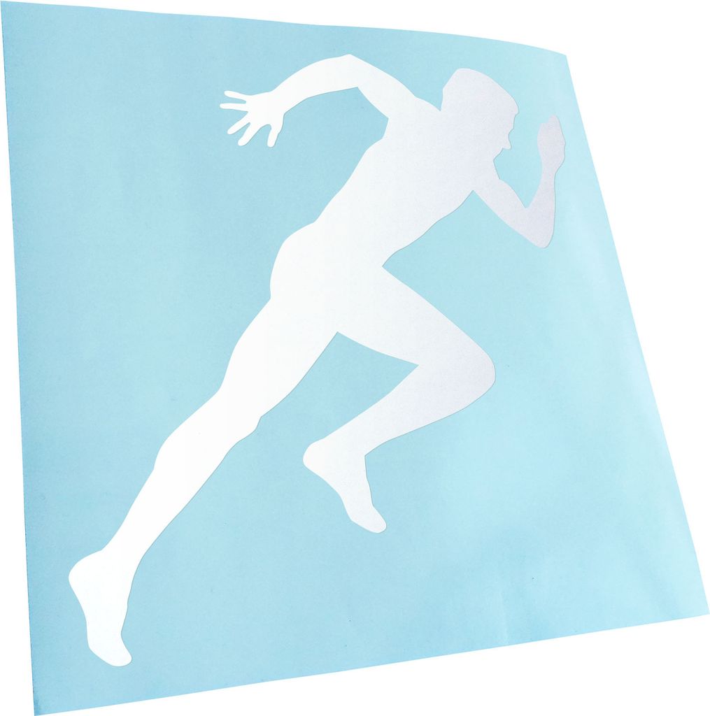 Kiwistar - Autoaufkleber - Läufer Marathon Sprint Heckscheibenaufkleber - Aufkleber für Auto Kfz Fahrrad, LKW, Truck Mofa