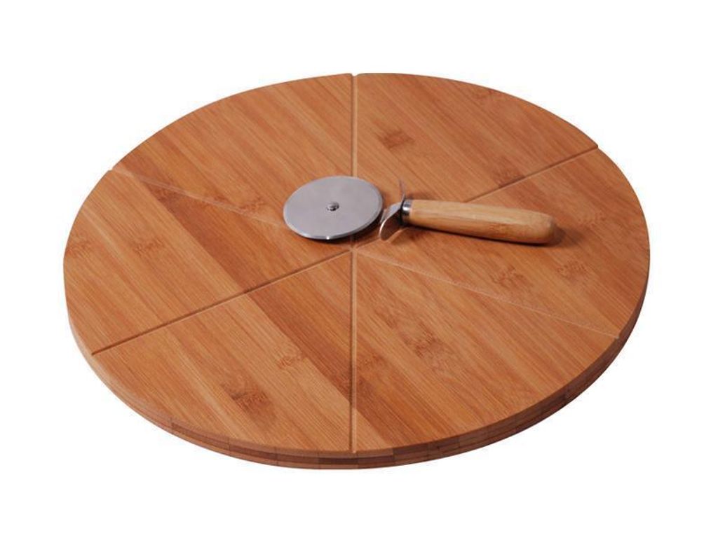 Pizzabrett mit Schneidemesser MK Bamboo VENEZIA