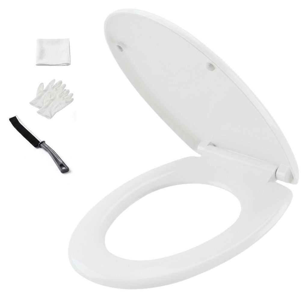 G.mütlich Toilettendeckel mit Absenkautomatik, Antibakterieller WC-Sitz Urea Duroplast, Abnehmbare Klobrille inkl. Montage-Reinigungskit