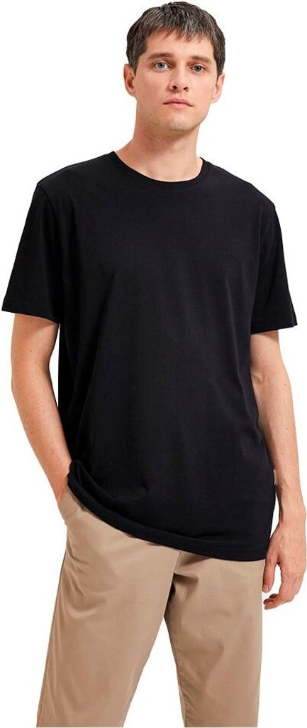 Selected Aspen Kurzarm-t-shirt Schwarz 2XL Herren Schwarz 2XL