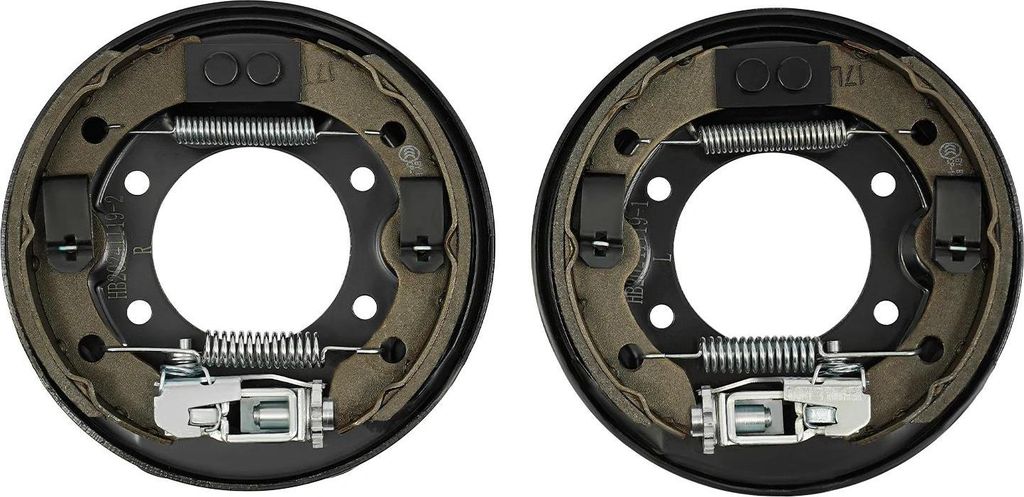 Golfcart Bremsensatz hinten - Links & Rechts Paar - Für DS ab 1995 - 17 x 3,8 cm - Innenbohrung Ø 7 cm - Stahl & Kunststoff - Schwarz