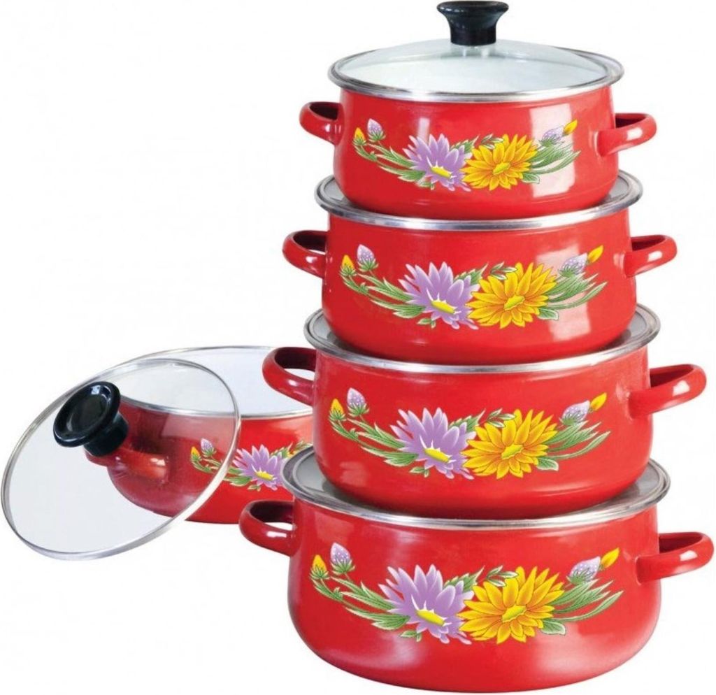 Klausberg ensemble de pots en émail 10 pièces KB7170RD Image du produit 