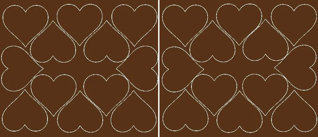 Adesivi a forma di cuore per San Valentino, 7 cm, 24 pezzi, marroni lucidi
