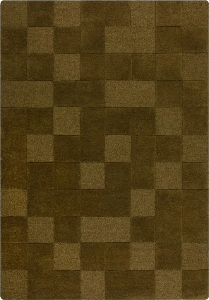 Tapis Moderno Checkerboard Green 120x170 cm - Tapis Damier Vert Salon