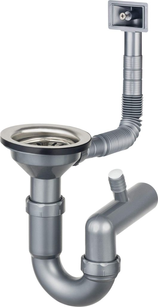 Siphon für Stahlspülbecken, 1-Becken - 3,5" Abfluss Produktbild 