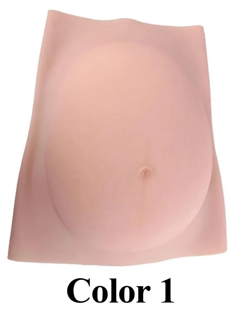 Prothèse de Ventre de Grossesse Légère en Silicone Souple 9 Mois-a