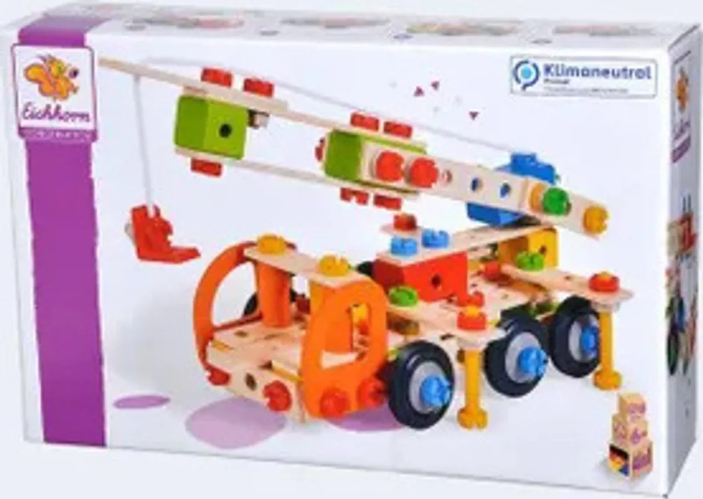 Jeu de construction bois 4 en 1 Eichhorn Constructor - 170 accessoires - 9