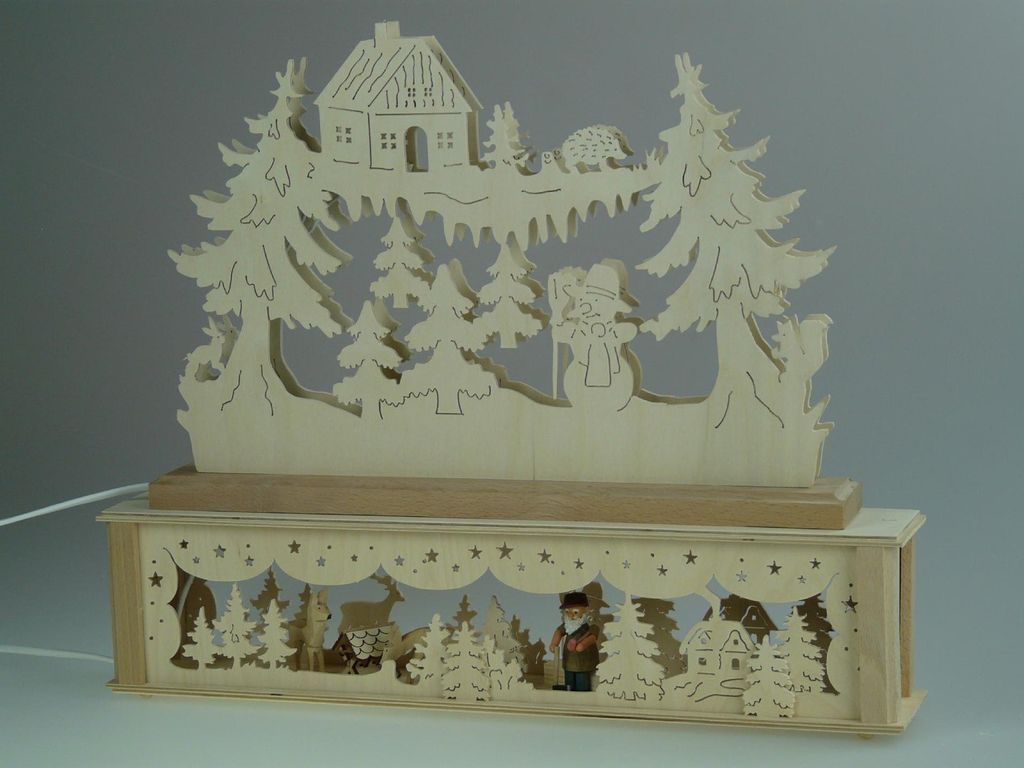 Original Erzgebirgischer Marken Schwibbogen Lichterbogen 50 x 43 cm K50-2_356