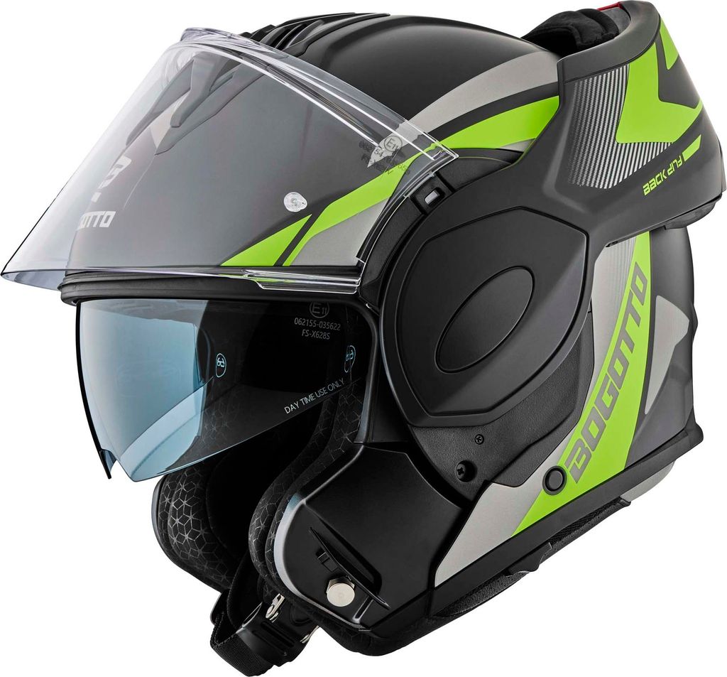 Bogotto FS-X600 Atyr casque pliable, noir mat/gris/jaune, M Image du produit 