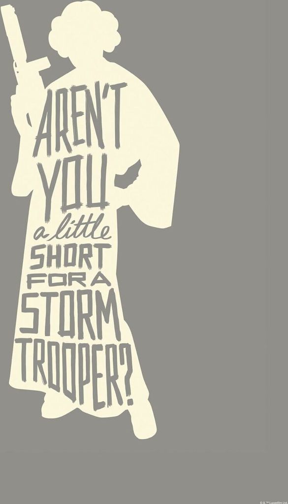 Disney Poster Leia quotes Grau - 612164 - 50 x 70 cm