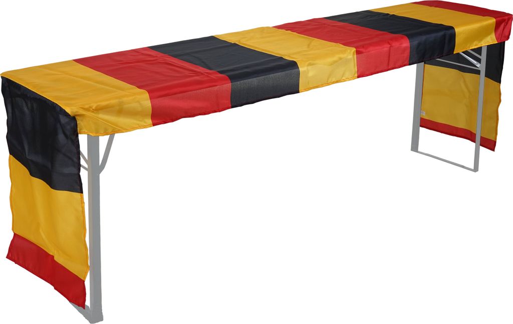 Tischdecke für Bierzeltgarnitur HWC-D19, Biertischhusse Tischhusse, Deutschland WM EM 360x73cm