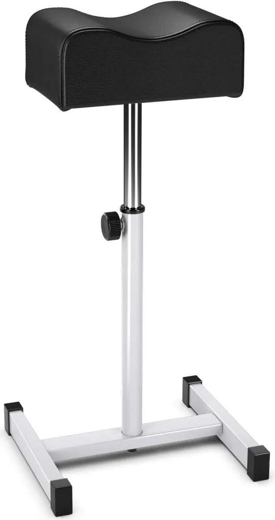 Repose-jambe Professionnel de Manucure avec Support Pieds Réglable Blanc