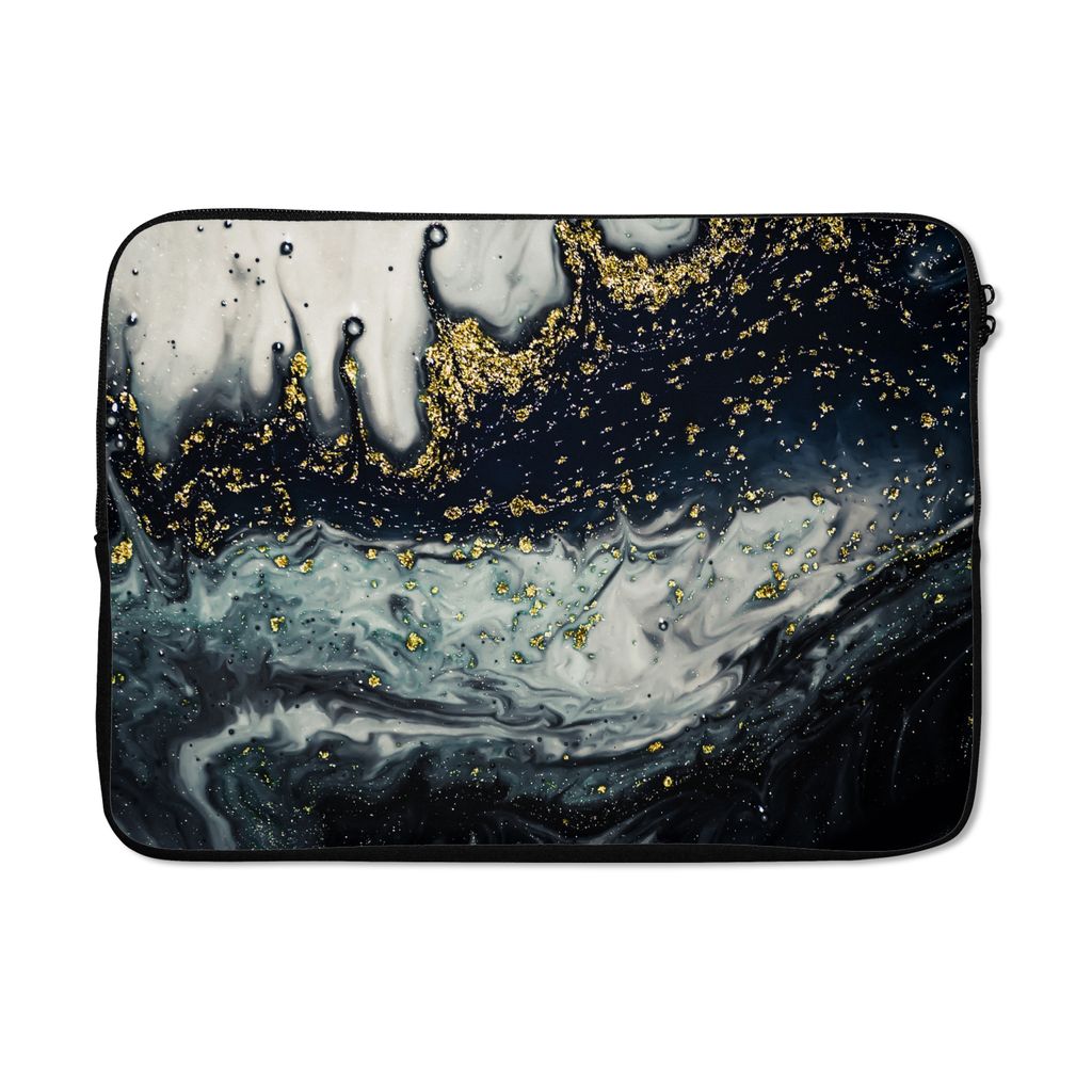 MuchoWow Laptop Hülle 13 Zoll Marmor - Abstrakt - Gold - Luxus Laptoptasche - Laptophülle - Sleeve - Rundumschutz