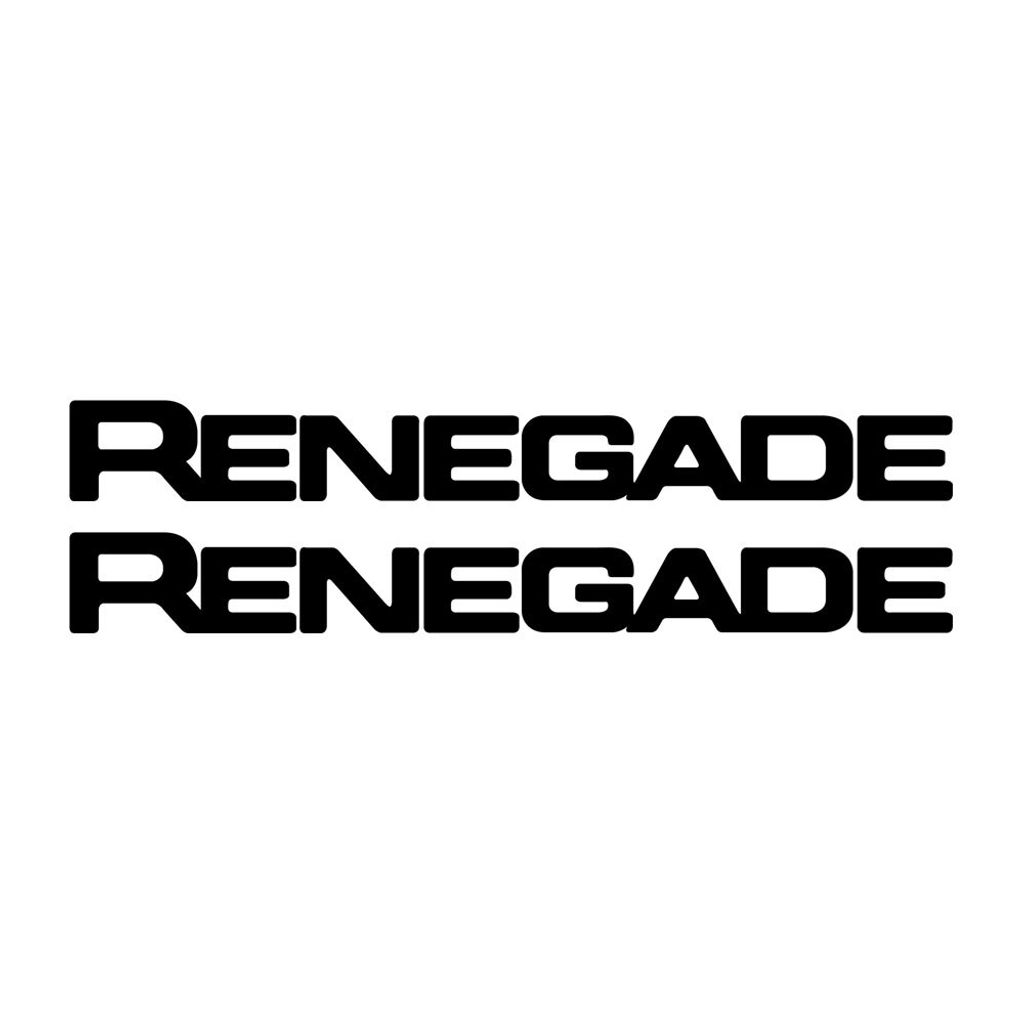 Aufkleber Schriftzug Jeep-Renegade für Türgriffe, schwarz, 10 cm, 2 Stück